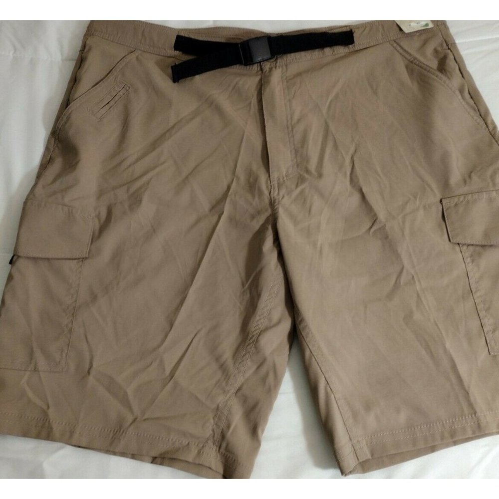 Men's Size 40 Outdoor Life Cargo Belted Shorts NWT Tan Polyester